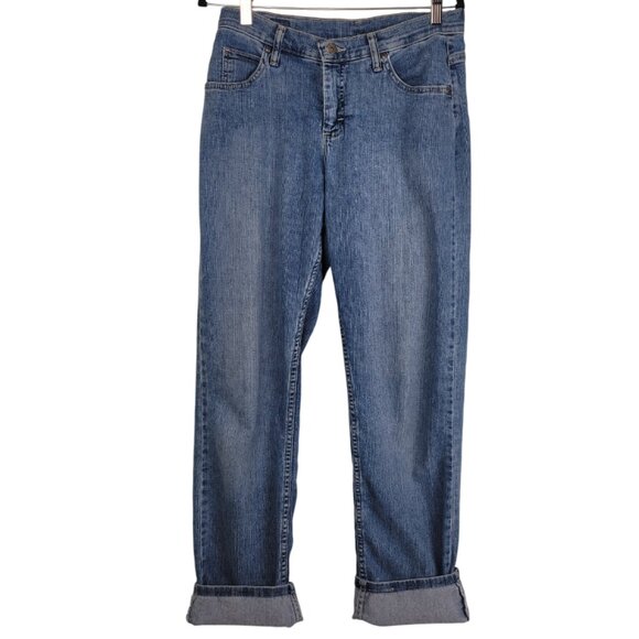 Vintage LEE RIDERS Blue Denim Jeans Straight Leg Relaxed Fit size 6/30in waist - Picture 2 of 10